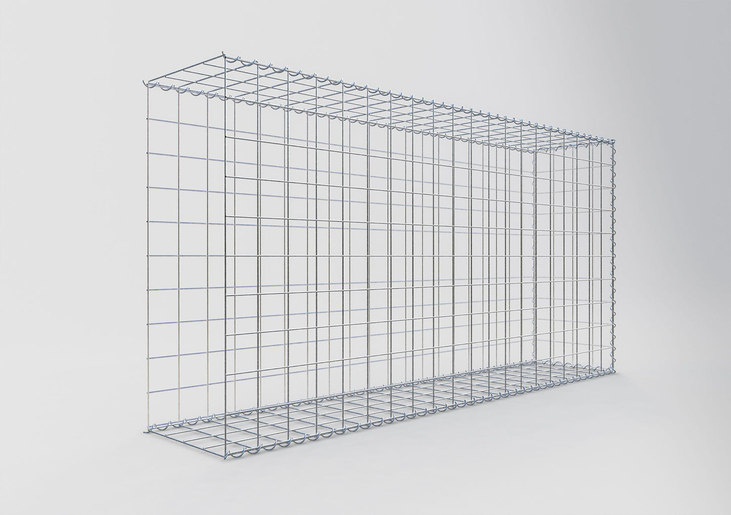 Anbaugabione Typ 2 200 cm x 100 cm x 40 cm (L x H x T), Maschenweite 10 cm x 10 cm, Spirale