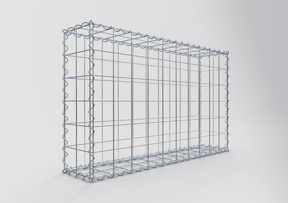 Gabion 100 cm x 60 cm x 20 cm (L x H x D), maskestørrelse 10 cm x 10 cm, spiral