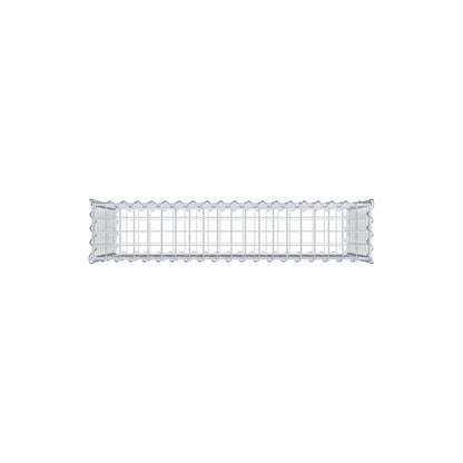 Gabion 100 cm x 60 cm x 20 cm (L x H x D), maskstorlek 5 cm x 5 cm, spiral