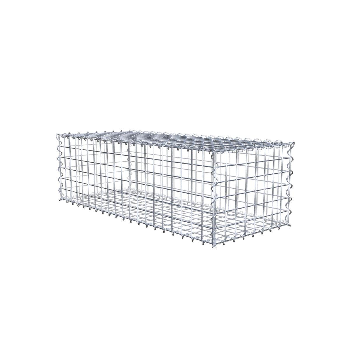 Gabione 100 cm x 30 cm x 40 cm (L x H x T), Maschenweite 5 cm x 5 cm, Spirale