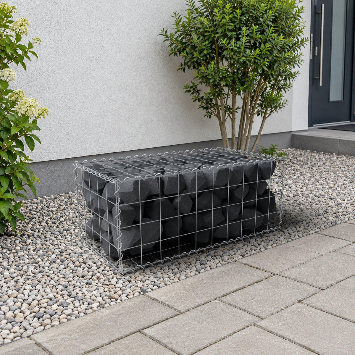 Gabion 100 cm x 40 cm x 50 cm (L x H x D), maskstorlek 10 cm x 10 cm, spiral