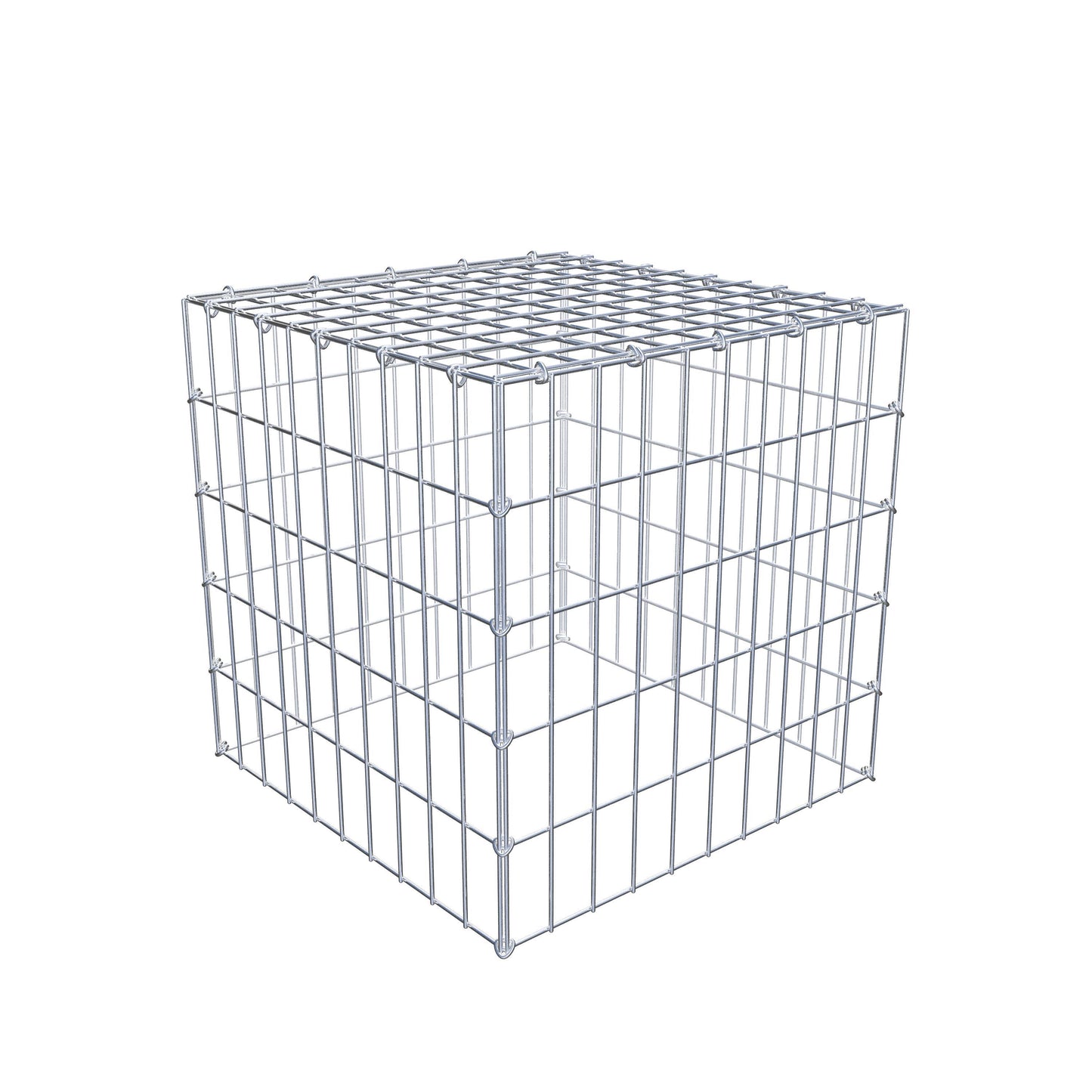 Mounted gabion type 3 50 cm x 50 cm x 50 cm (L x H x D), mesh size 5 cm x 10 cm, C-ring