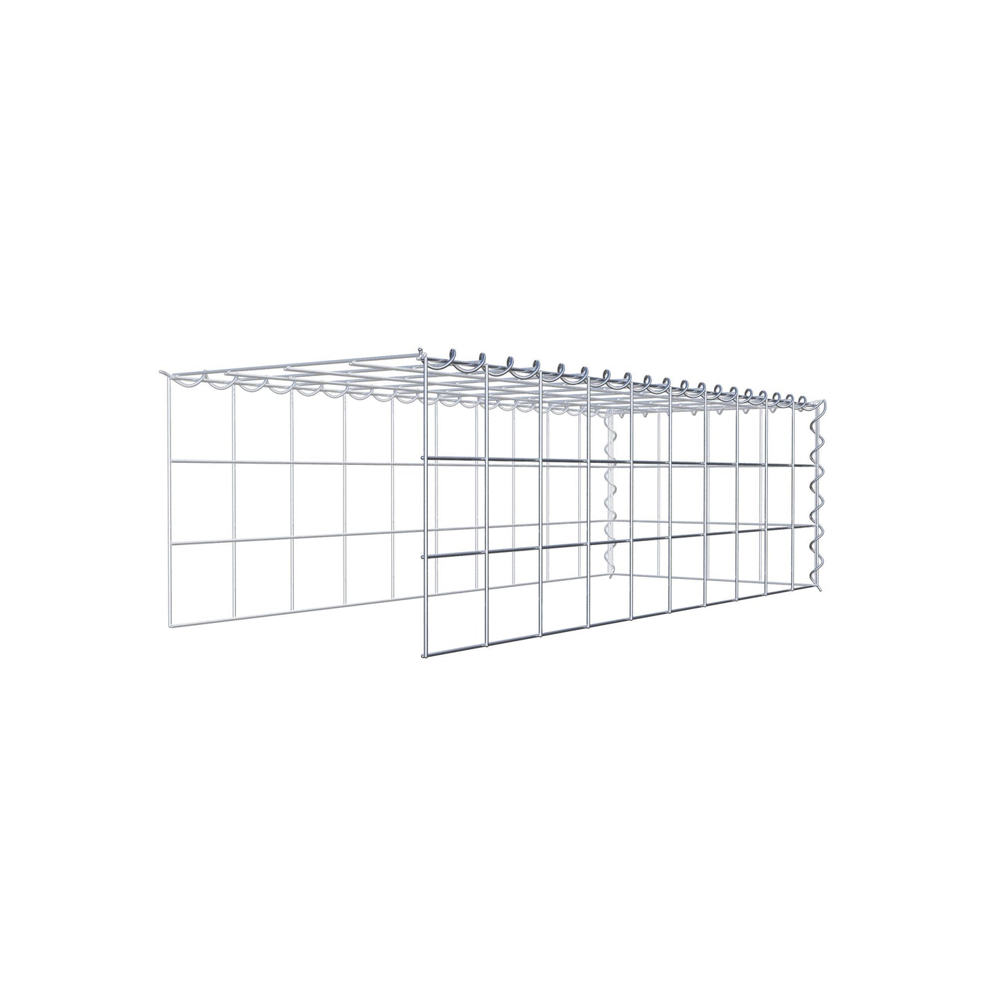 Add-on schanskorf type 4 100 cm x 30 cm x 40 cm (L x H x D), maaswijdte 10 cm x 10 cm, spiraal