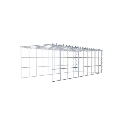 Add-on schanskorf type 4 100 cm x 30 cm x 40 cm (L x H x D), maaswijdte 10 cm x 10 cm, spiraal