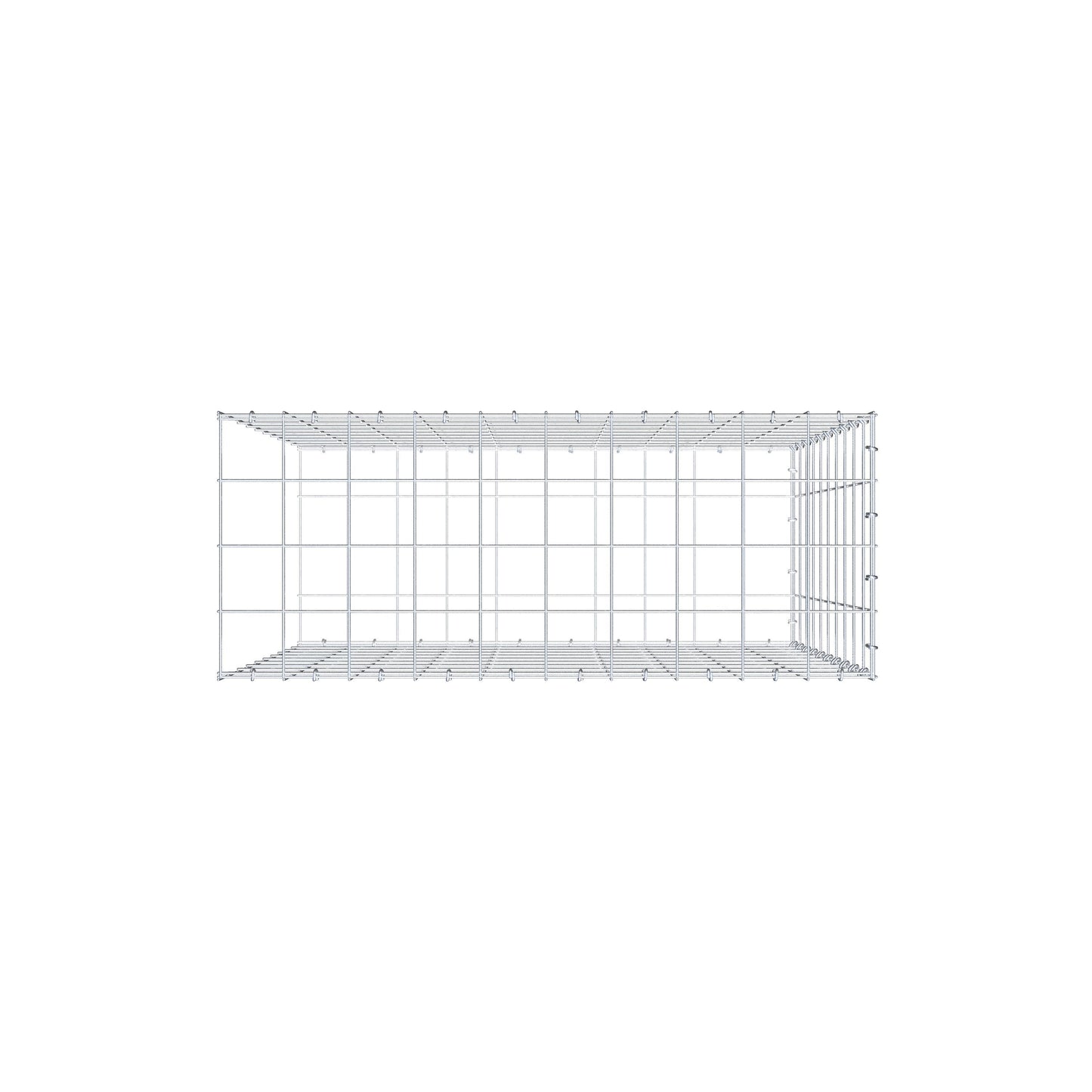 Fourche rapportée type 2 100 cm x 100 cm x 40 cm (L x H x P), mailles 10 cm x 10 cm, anneau C