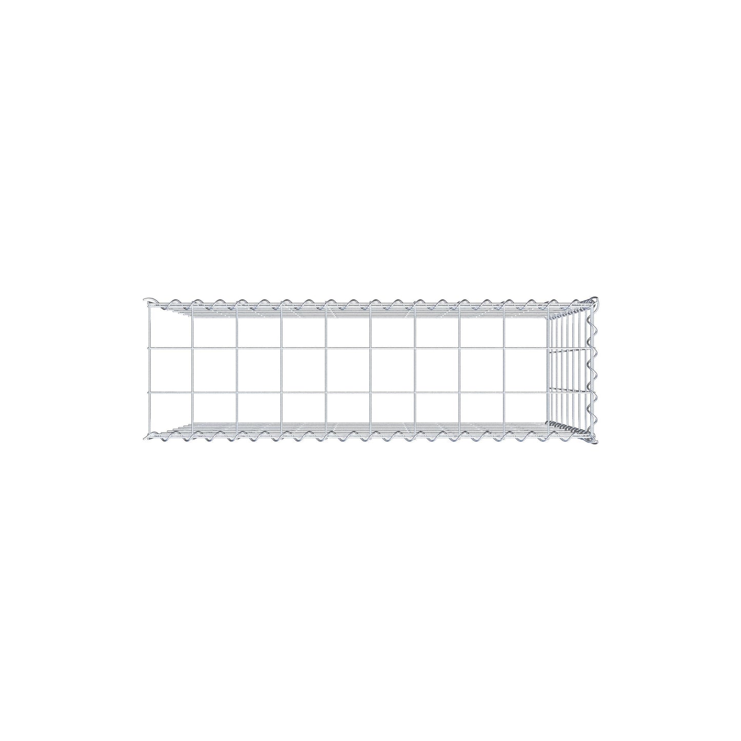 Opvokset gabion type 4 100 cm x 80 cm x 30 cm (L x H x D), maskestørrelse 10 cm x 10 cm, spiral
