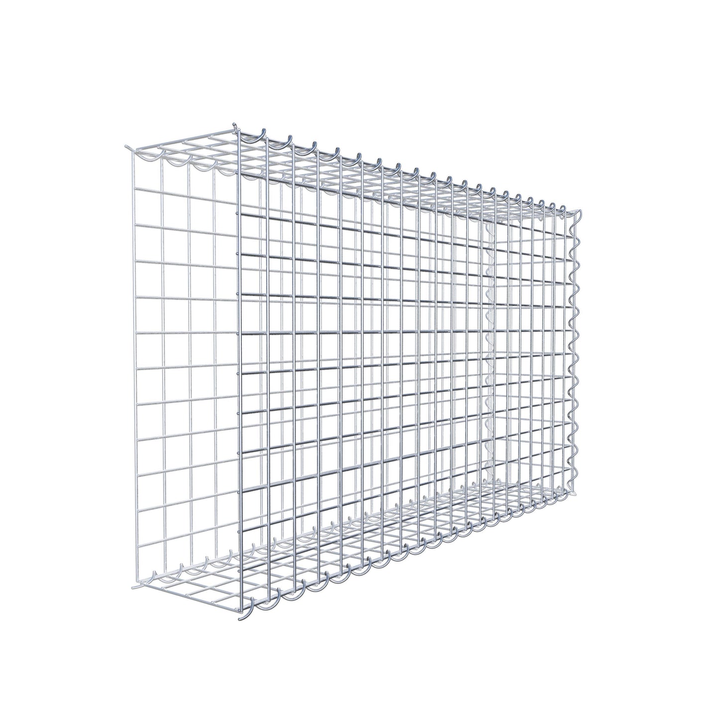 Gabion rapporté type 2 100 cm x 60 cm x 20 cm (L x H x P), mailles 5 cm x 5 cm, spirale
