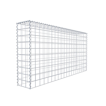 Opbouw schanskorf type 3 200 cm x 100 cm x 30 cm (L x H x D), maaswijdte 10 cm x 10 cm, spiraal
