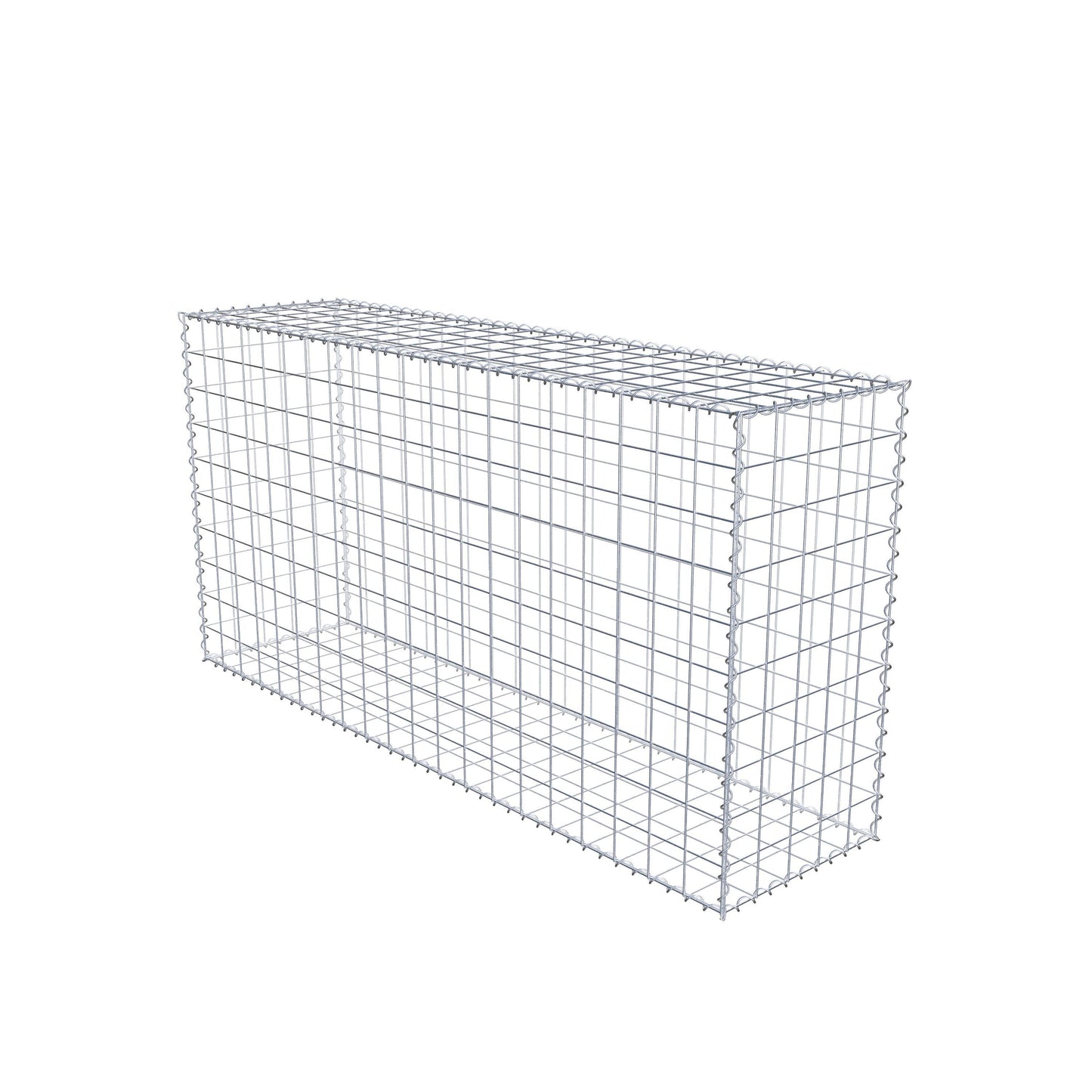 Gabion 200 cm x 100 cm x 50 cm (L x H x P), mailles 10 cm x 10 cm, spirale