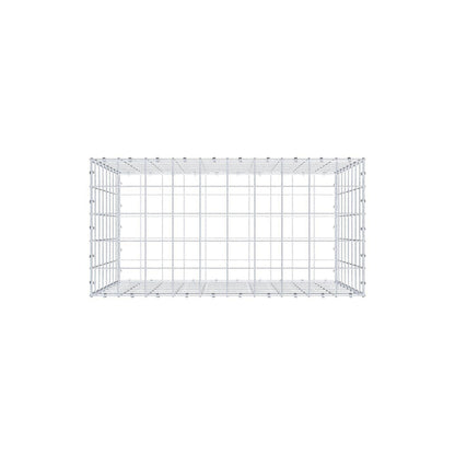 Gabion 100 cm x 80 cm x 50 cm (L x H x P), mailles 10 x 10 cm, anneau en spirale