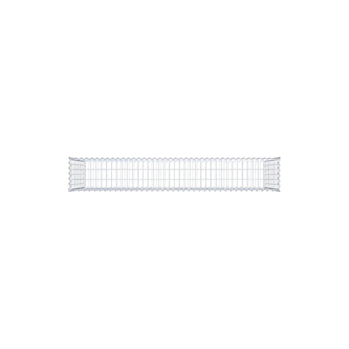Gabião 200 cm x 100 cm x 30 cm (C x A x P), malhagem 5 cm x 10 cm, espiral