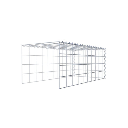 Opvokset gabion type 4 100 cm x 40 cm x 50 cm (L x H x D), maskestørrelse 10 cm x 10 cm, spiral