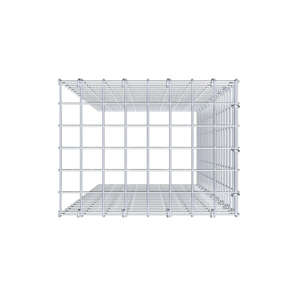 Gavión complementario de tipo 4 100 cm x 40 cm x 30 cm (largo x alto x fondo), malla 5 cm x 5 cm, anillo en C
