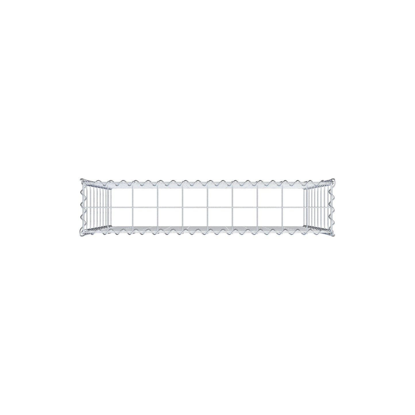 Opbouw schanskorf type 3 100 cm x 90 cm x 20 cm (L x H x D), maaswijdte 10 cm x 10 cm, spiraal