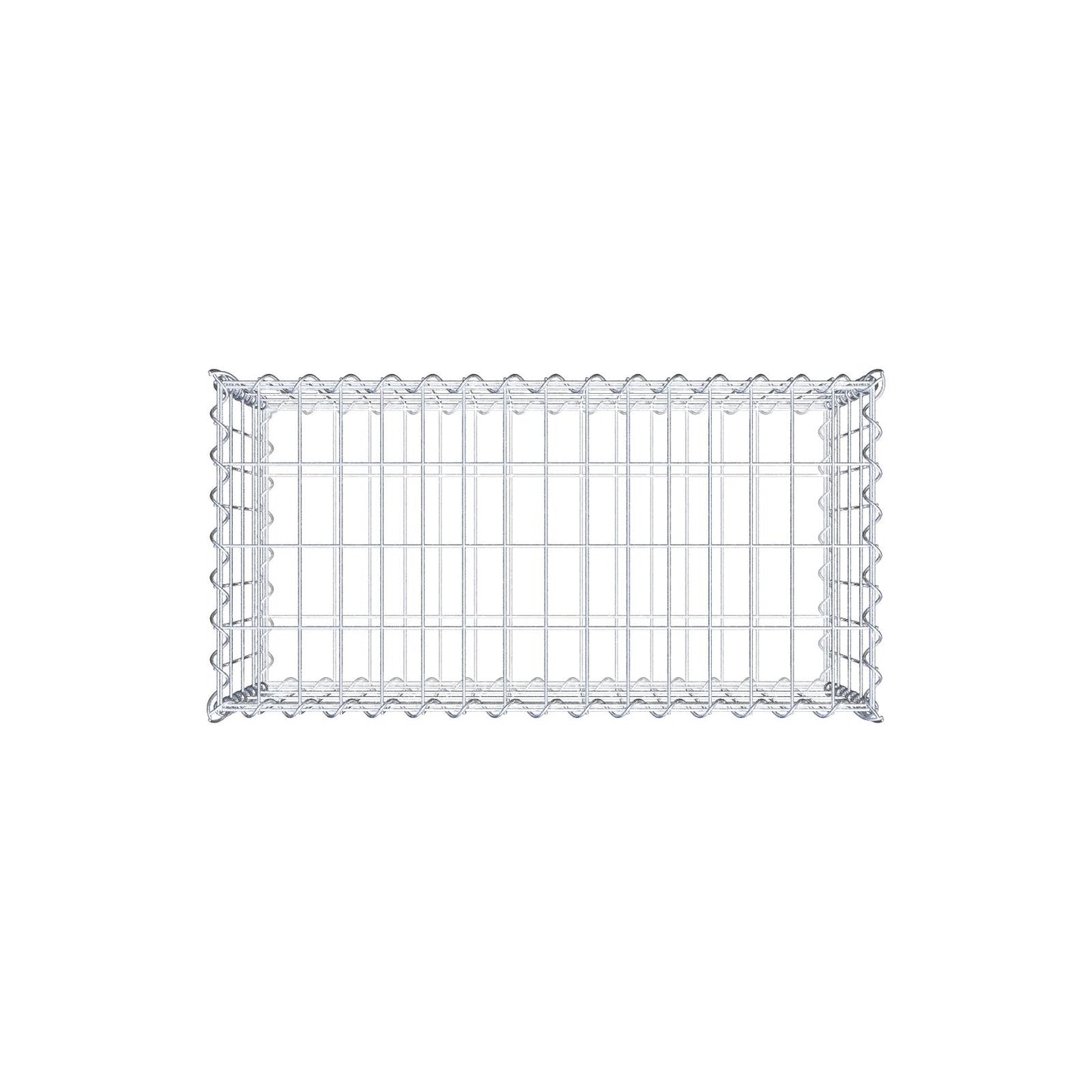 Schanskorf 80 cm x 40 cm x 40 cm (L x H x D), maaswijdte 5 cm x 10 cm, spiraalvormig