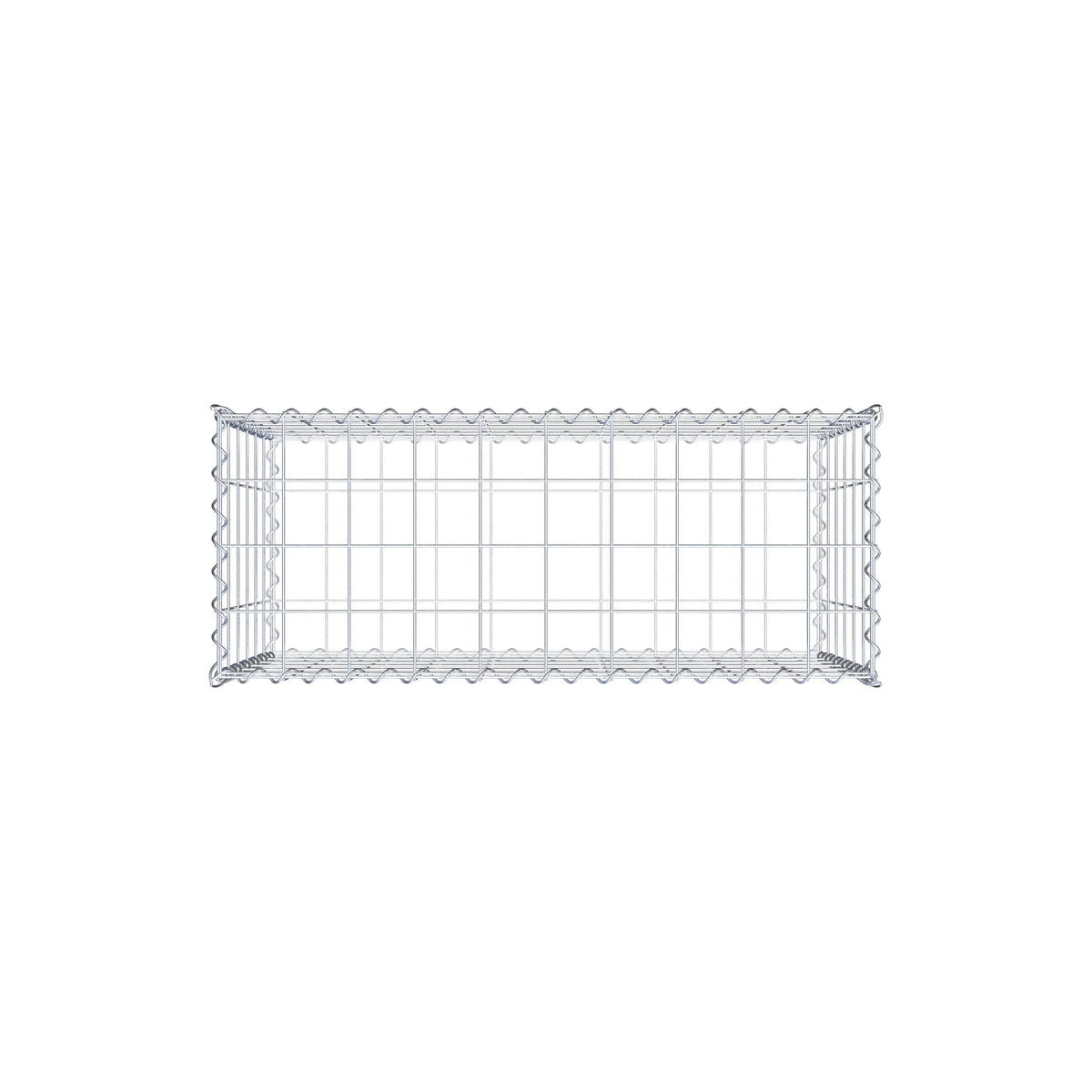 Gavión 100 cm x 60 cm x 40 cm (L x A x P), luz de malla 10 cm x 10 cm, en espiral