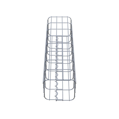 Columna de gaviones, cuadrada 22 cm x 22 cm, 80 cm de altura, MW 5 cm x 10 cm