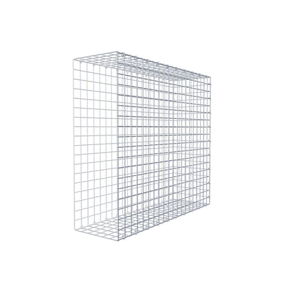 Monteret gabion type 2 100 cm x 90 cm x 30 cm (L x H x D), maskestørrelse 5 cm x 5 cm, C-ring