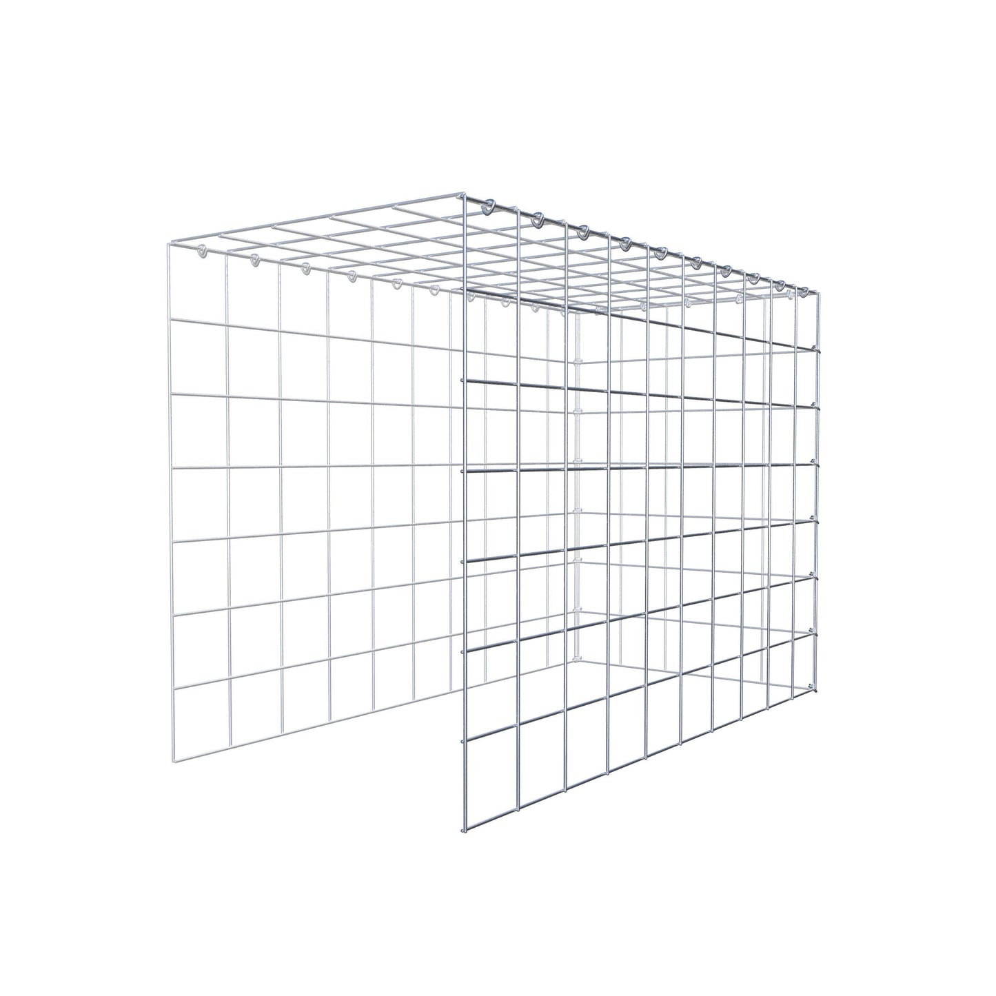 Opzetpaal type 4 100 cm x 70 cm x 50 cm (L x H x D), maaswijdte 10 cm x 10 cm, C-ring