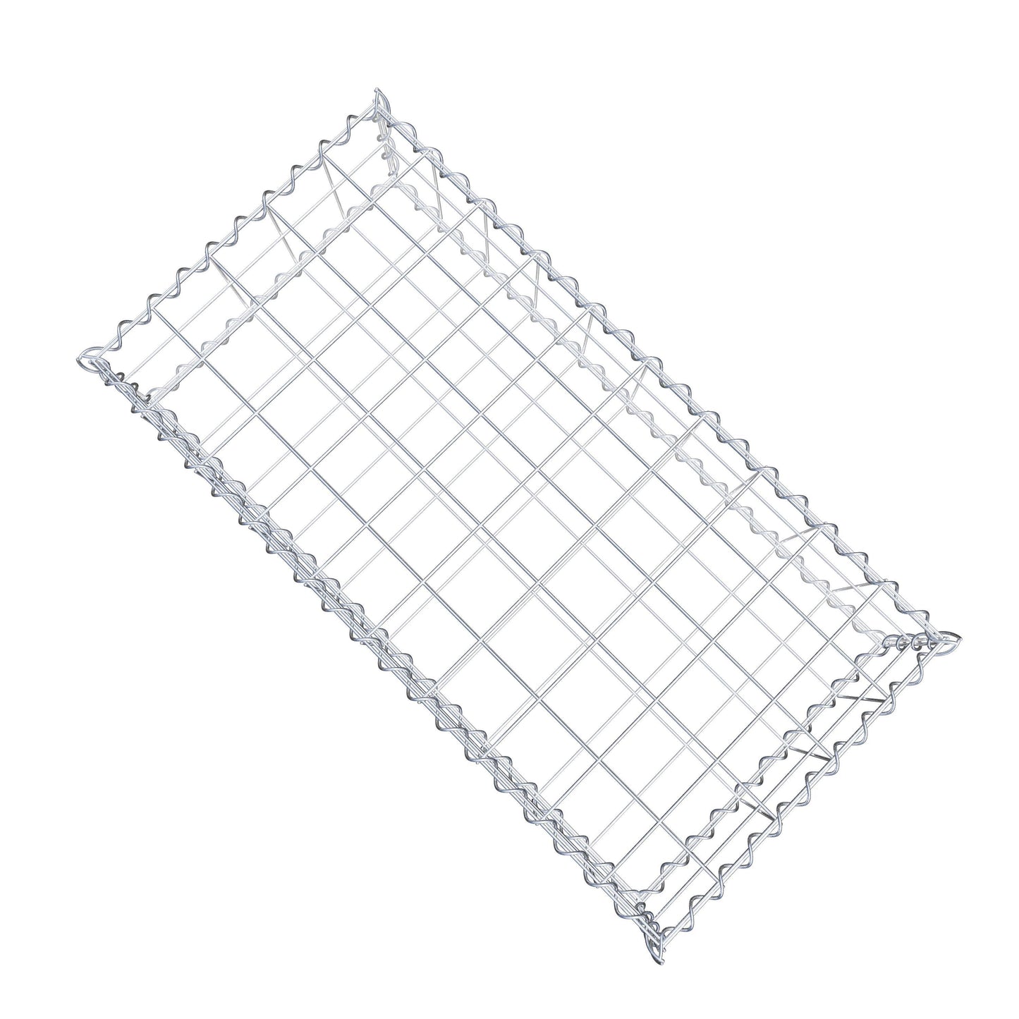Schanskorf 100 cm x 20 cm x 50 cm (L x H x D), maaswijdte 10 cm x 10 cm, spiraalvormig