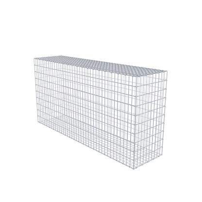 Gavión 200 cm x 100 cm x 50 cm (L x A x P), luz de malla 5 cm x 10 cm, anillo en C