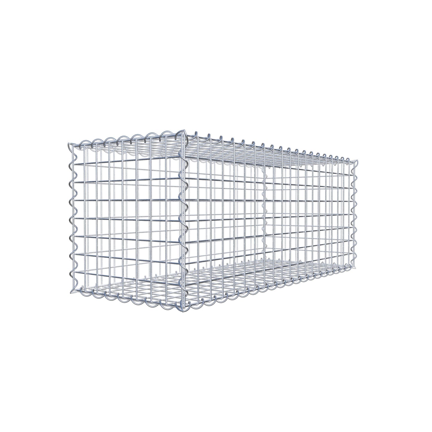 Set van 2 schanskorven 100 cm x 40 cm x 40 cm (L x H x D), maaswijdte 5 x 5 cm, spiraalvormig