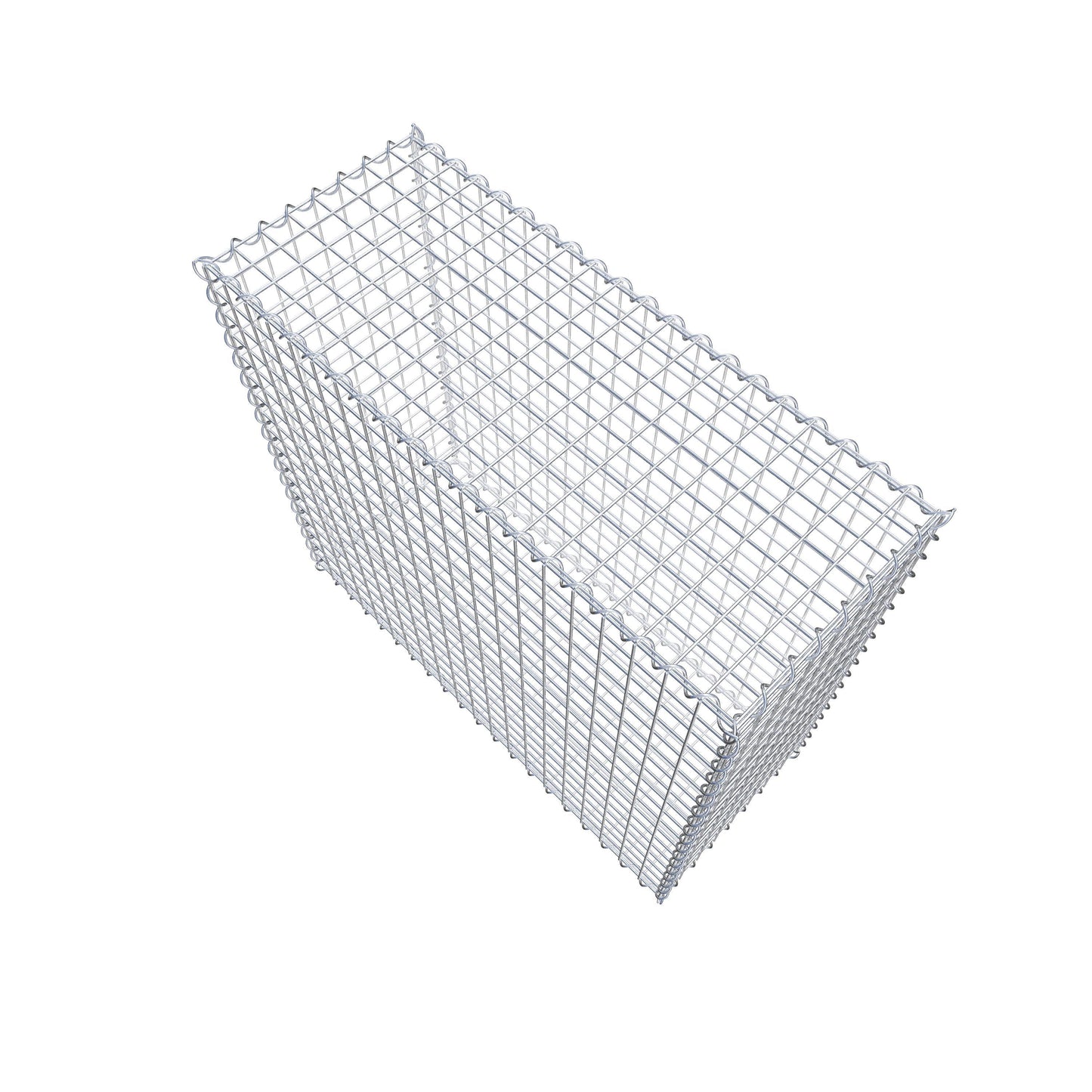 Schanskorf 100 cm x 90 cm x 40 cm (L x H x D), maaswijdte 5 cm x 5 cm, spiraalvormig