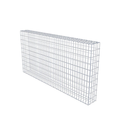 Gabione 200 cm x 100 cm x 20 cm (L x H x T), Maschenweite 5 x 10 cm, Spiralring
