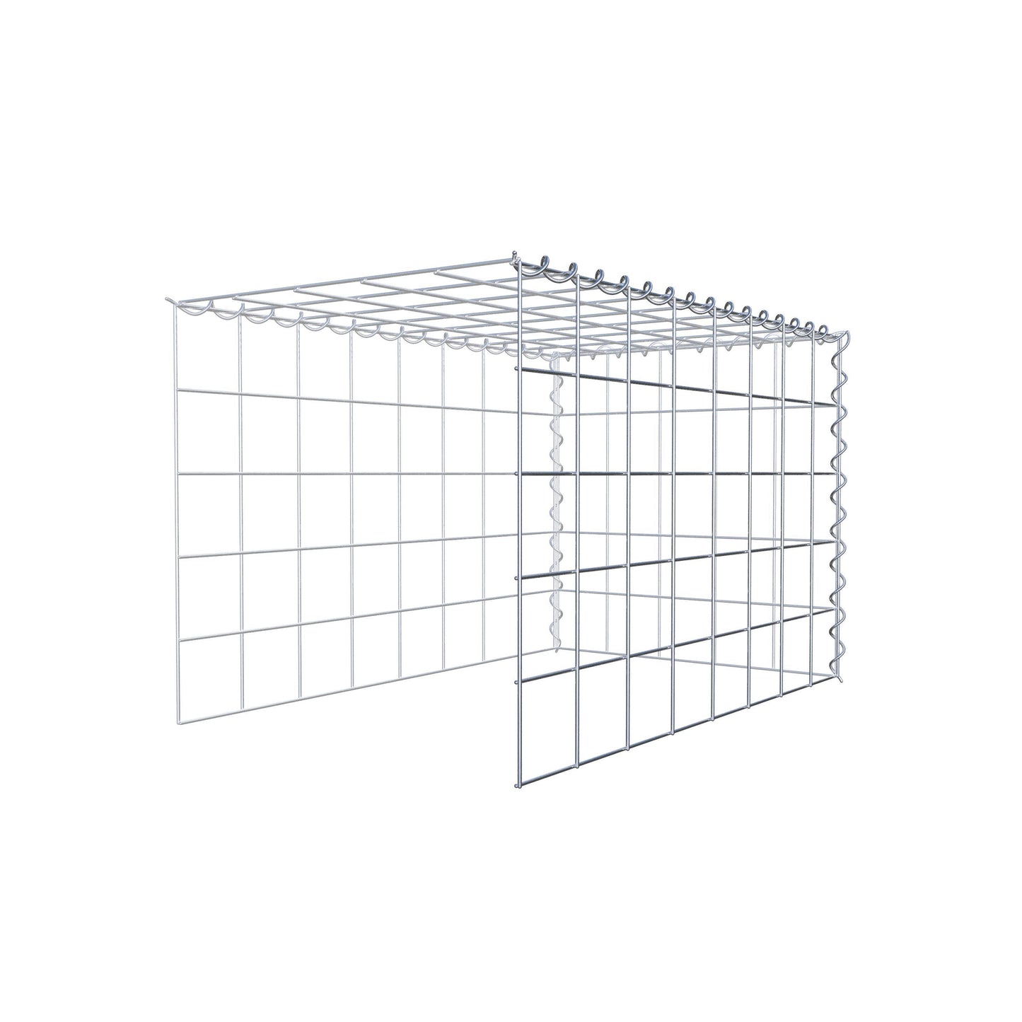 Add-on schanskorf type 4 80 cm x 50 cm x 50 cm (L x H x D), maaswijdte 10 cm x 10 cm, spiraal