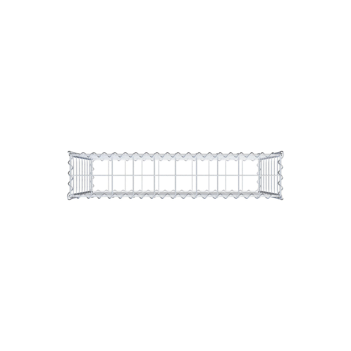 Gabione 100 cm x 80 cm x 20 cm (L x H x T), Maschenweite 10 cm x 10 cm, Spirale