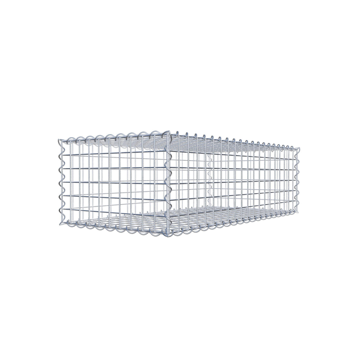 Gabion 100 cm x 30 cm x 50 cm (L x H x D), mesh size 5 cm x 5 cm, spiral