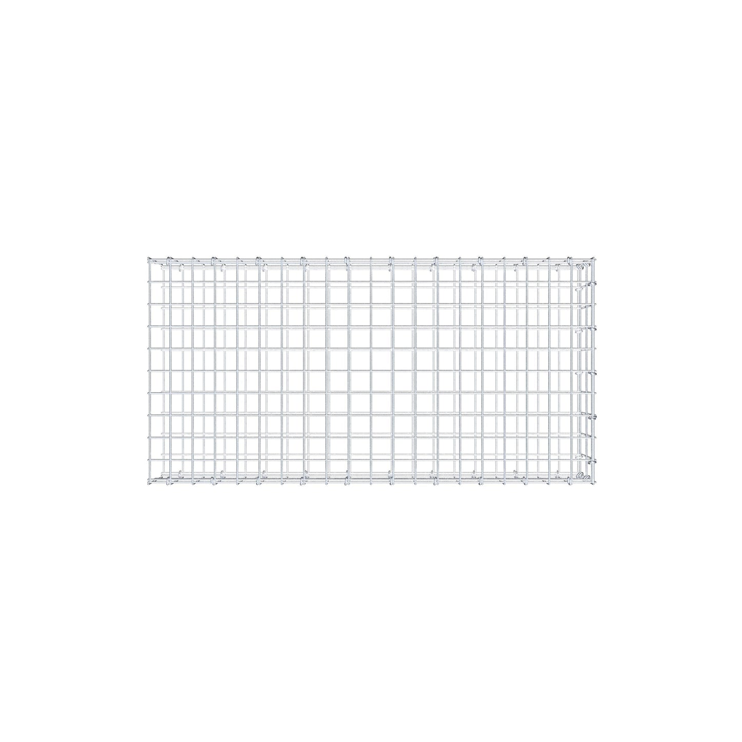 Fourche rapportée type 2 100 cm x 20 cm x 50 cm, mailles 5 cm x 10 cm, anneau en C