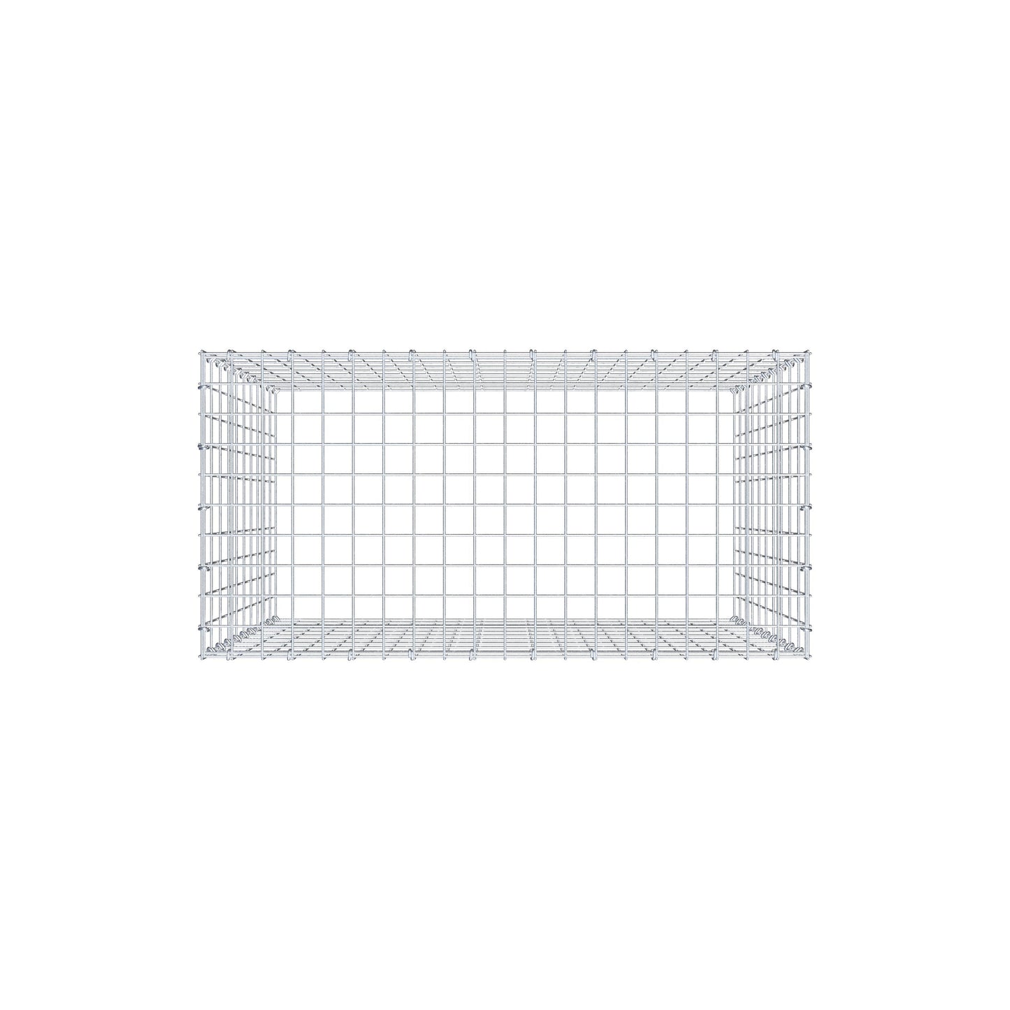 Type 3 oplegkorf 100 cm x 100 cm x 50 cm (L x H x D), maaswijdte 5 cm x 10 cm, C-ring