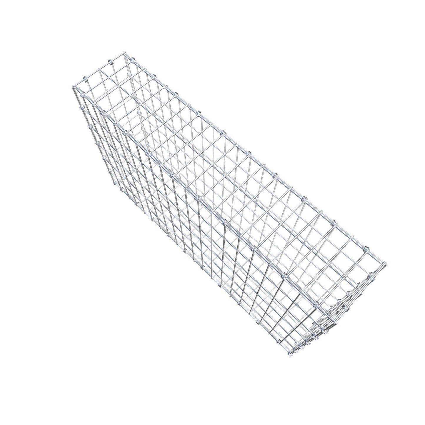 Gabione 100 cm x 60 cm x 20 cm (L x H x T), Maschenweite 5 x 10 cm, Spiralring