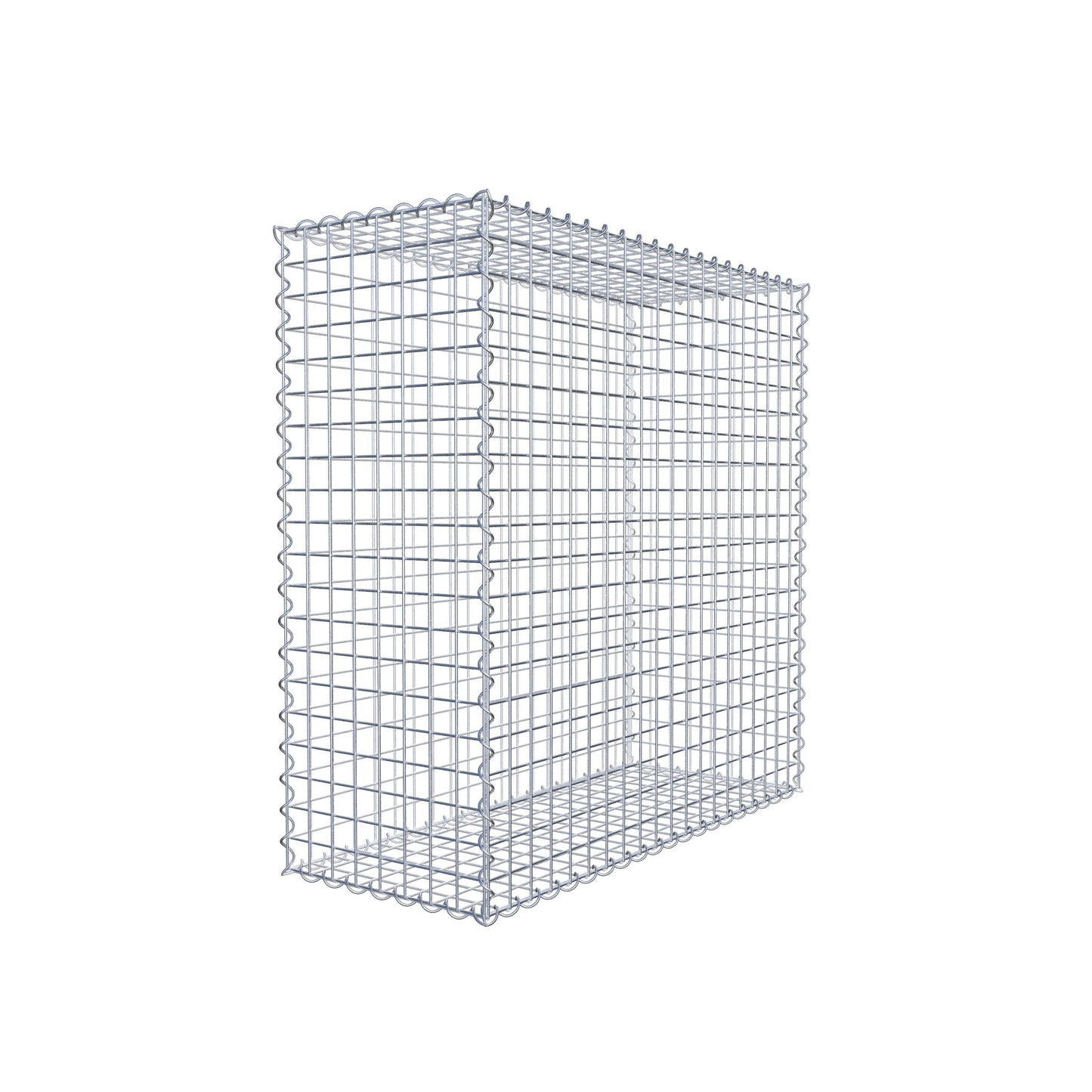 Schanskorf 100 cm x 100 cm x 40 cm (L x H x D), maaswijdte 5 cm x 5 cm, spiraalvormig