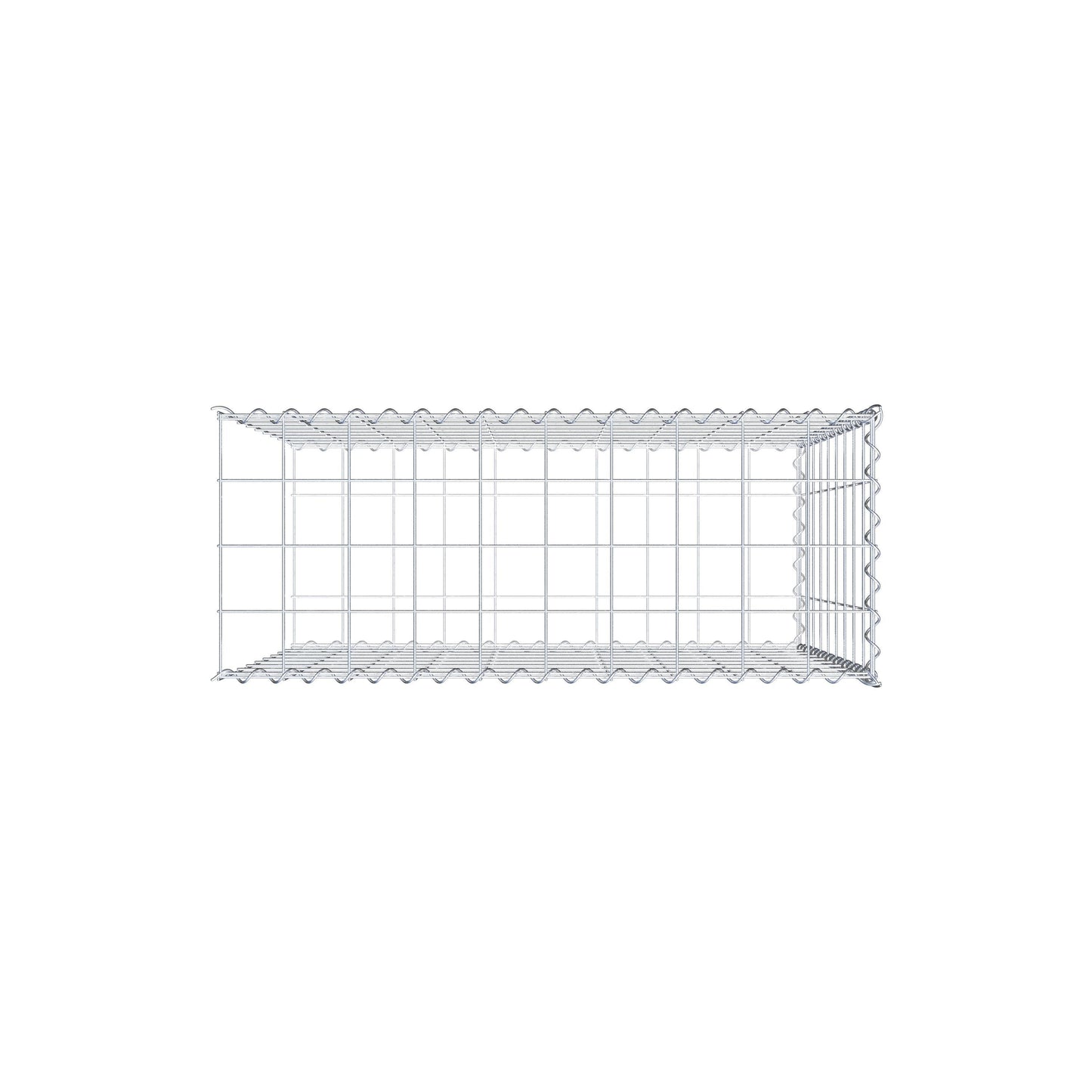 Gabião Tipo 2 100 cm x 90 cm x 40 cm (C x A x P), malhagem 10 cm x 10 cm, espiral
