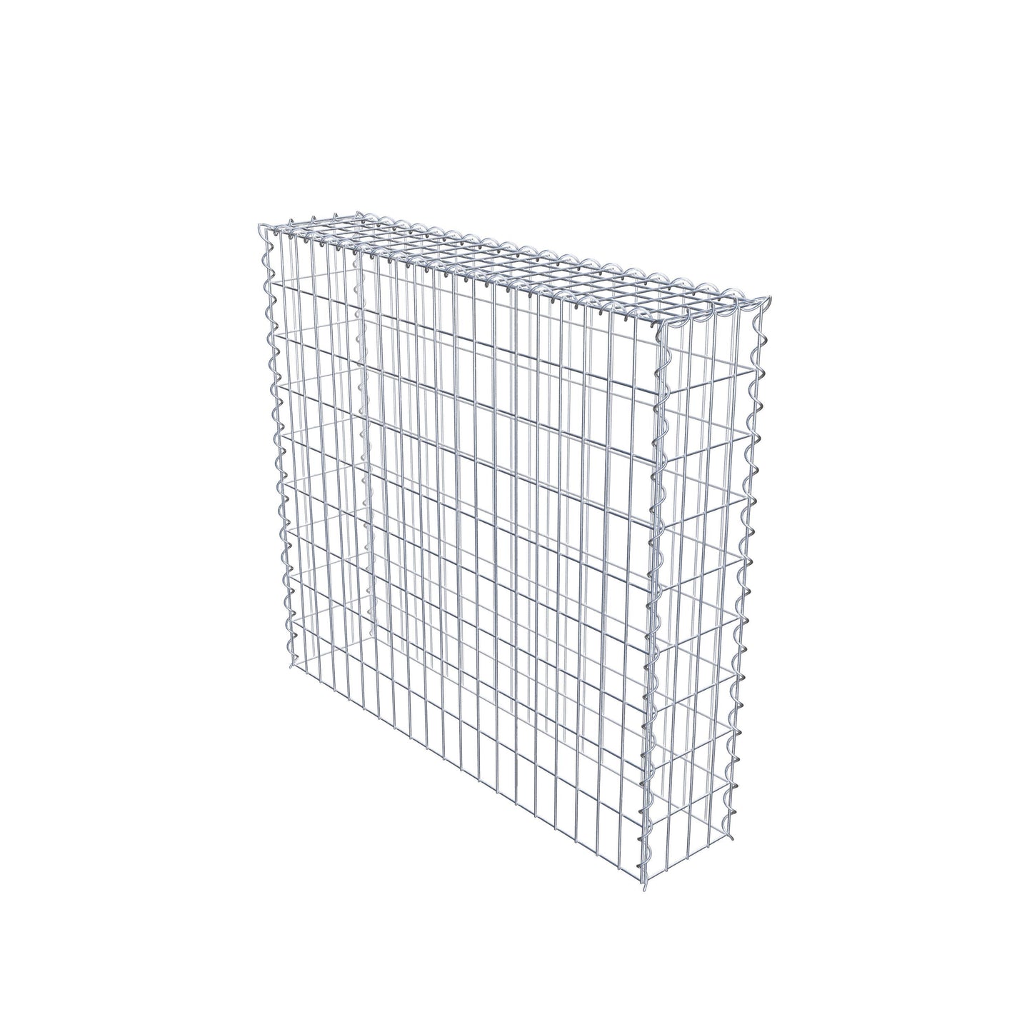 Gabião Tipo 3 100 cm x 90 cm x 20 cm (C x A x P), malhagem 5 cm x 10 cm, espiral