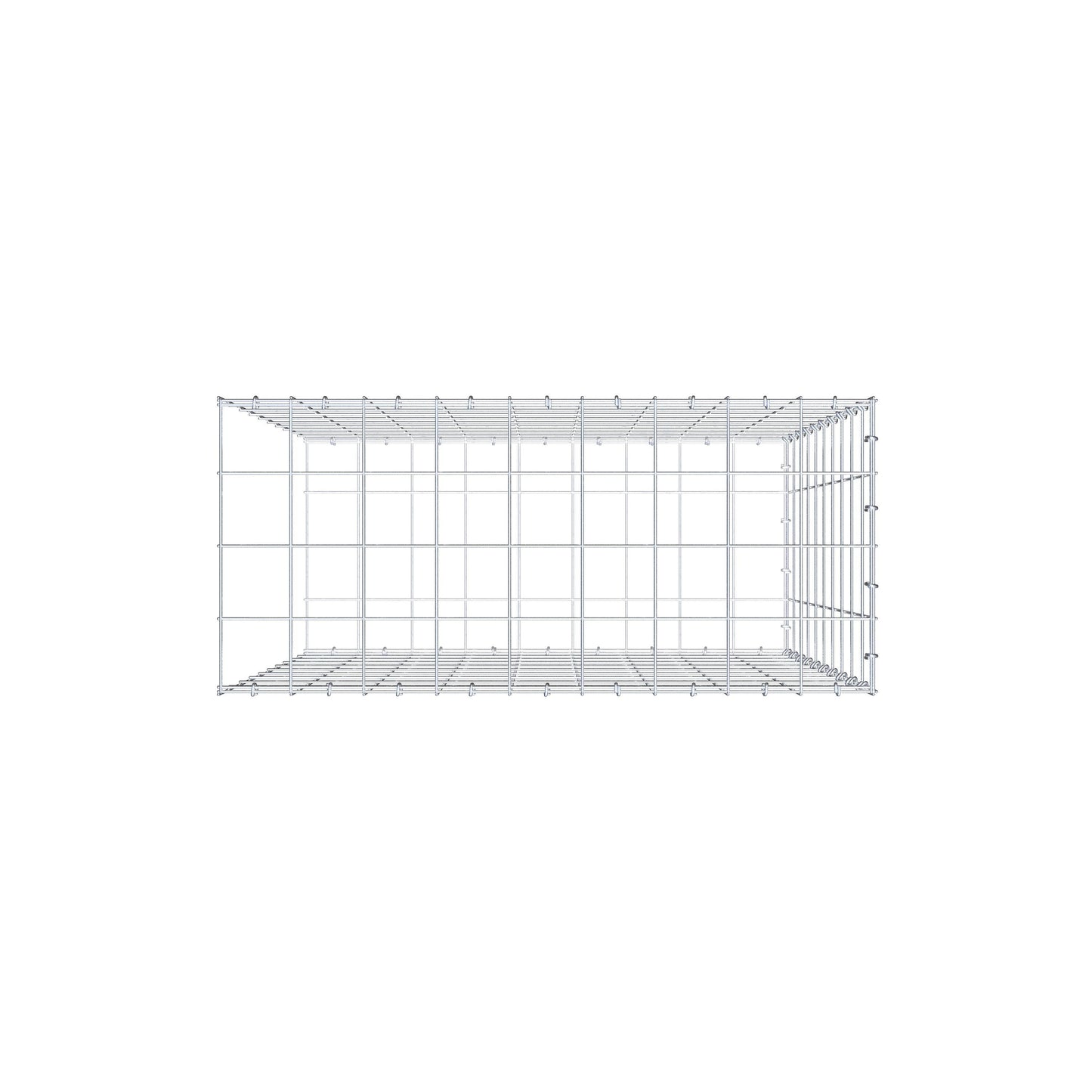 Fourche rapportée type 2 100 cm x 90 cm x 40 cm (L x H x P), mailles 10 cm x 10 cm, anneau C