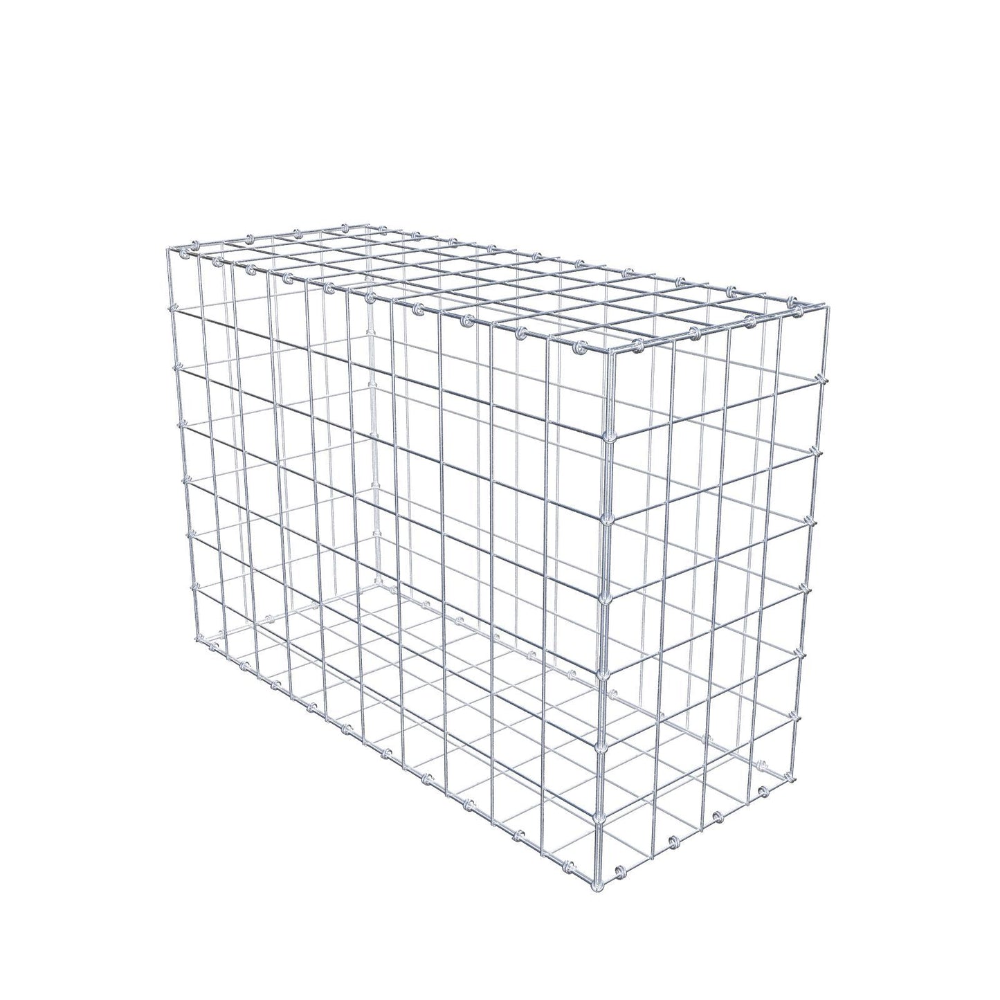 Gabion 100 cm x 70 cm x 40 cm (L x H x D), maskestørrelse 10 x 10 cm, spiralring