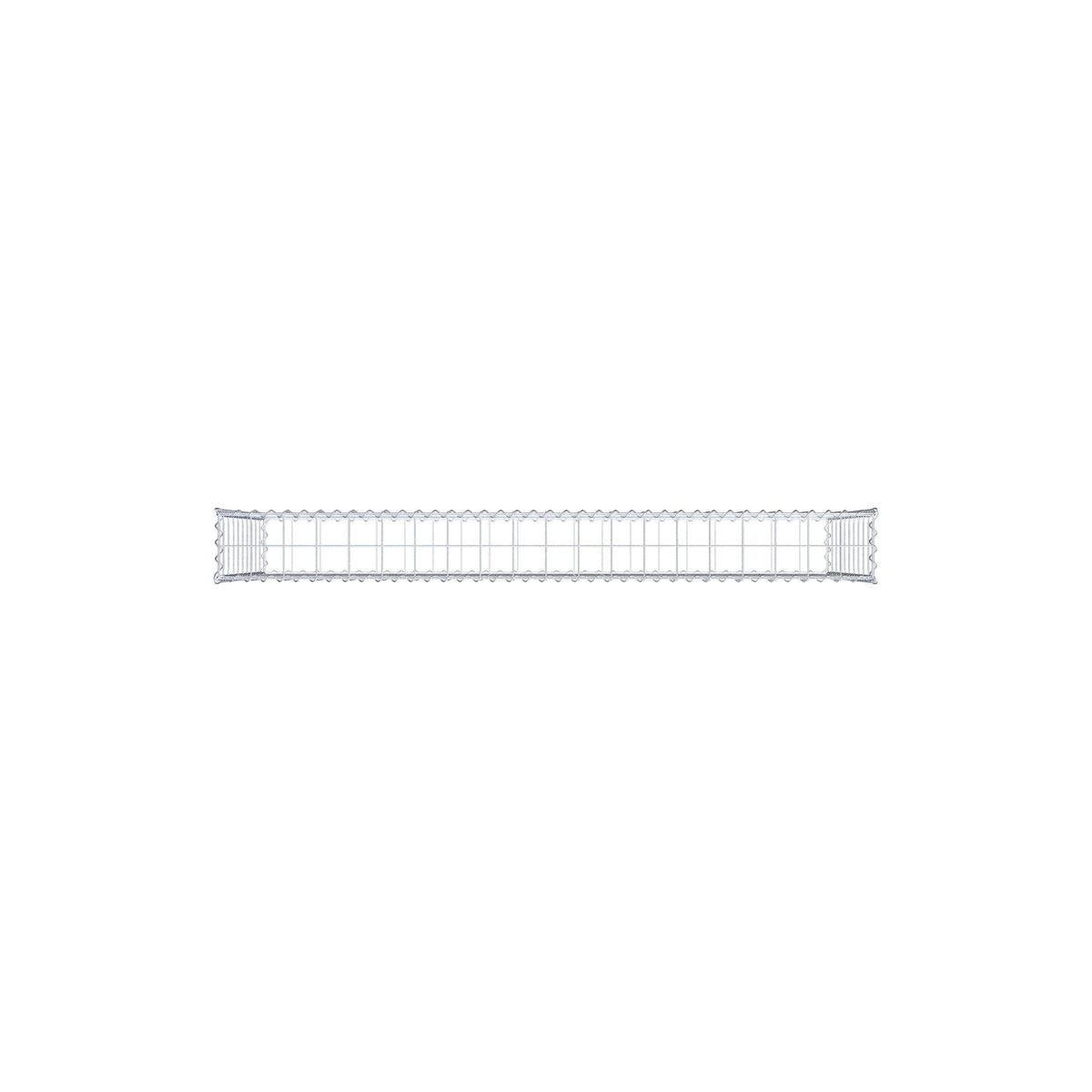 Gabione 200 cm x 100 cm x 20 cm (L x H x T), Maschenweite 10 cm x 10 cm, Spirale