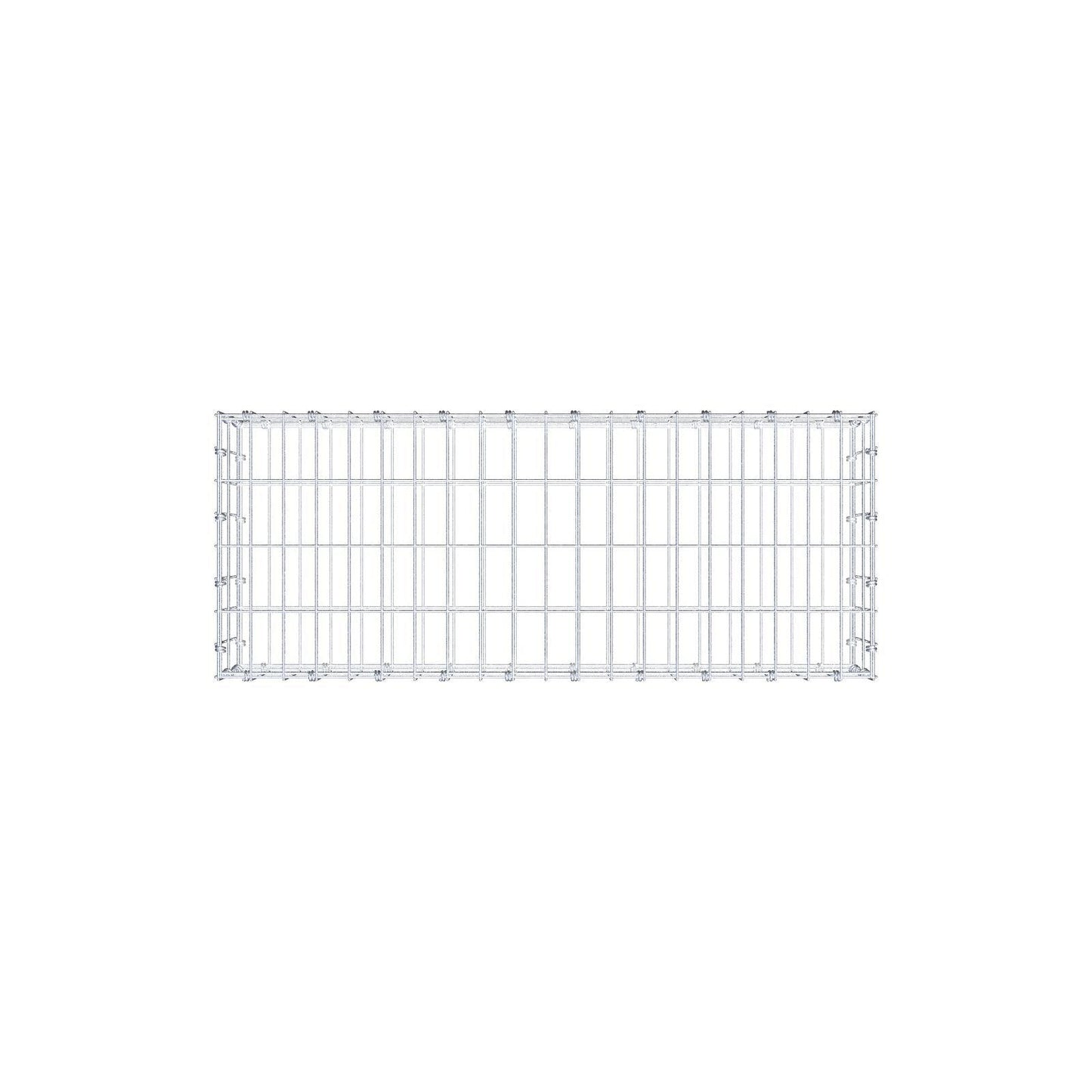 Gabion 100 cm x 20 cm x 40 cm (L x H x D), maskestørrelse 5 x 10 cm, spiralring