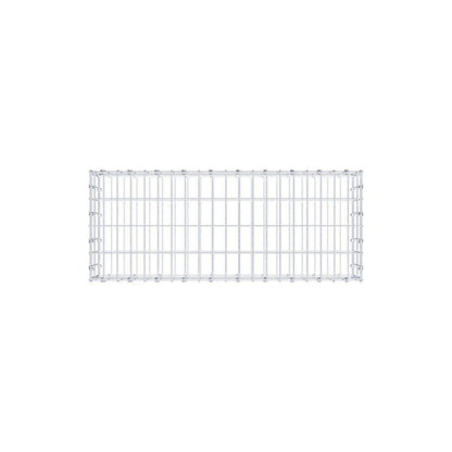 Gabion 100 cm x 20 cm x 40 cm (L x H x D), maskestørrelse 5 x 10 cm, spiralring