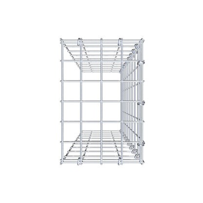 Monteret gabion type 4 100 cm x 20 cm x 30 cm (L x H x D), maskestørrelse 5 cm x 10 cm, C-ring