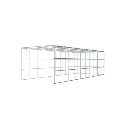 Opzetpaal type 4 100 cm x 30 cm x 40 cm (L x H x D), maaswijdte 10 cm x 10 cm, C-ring