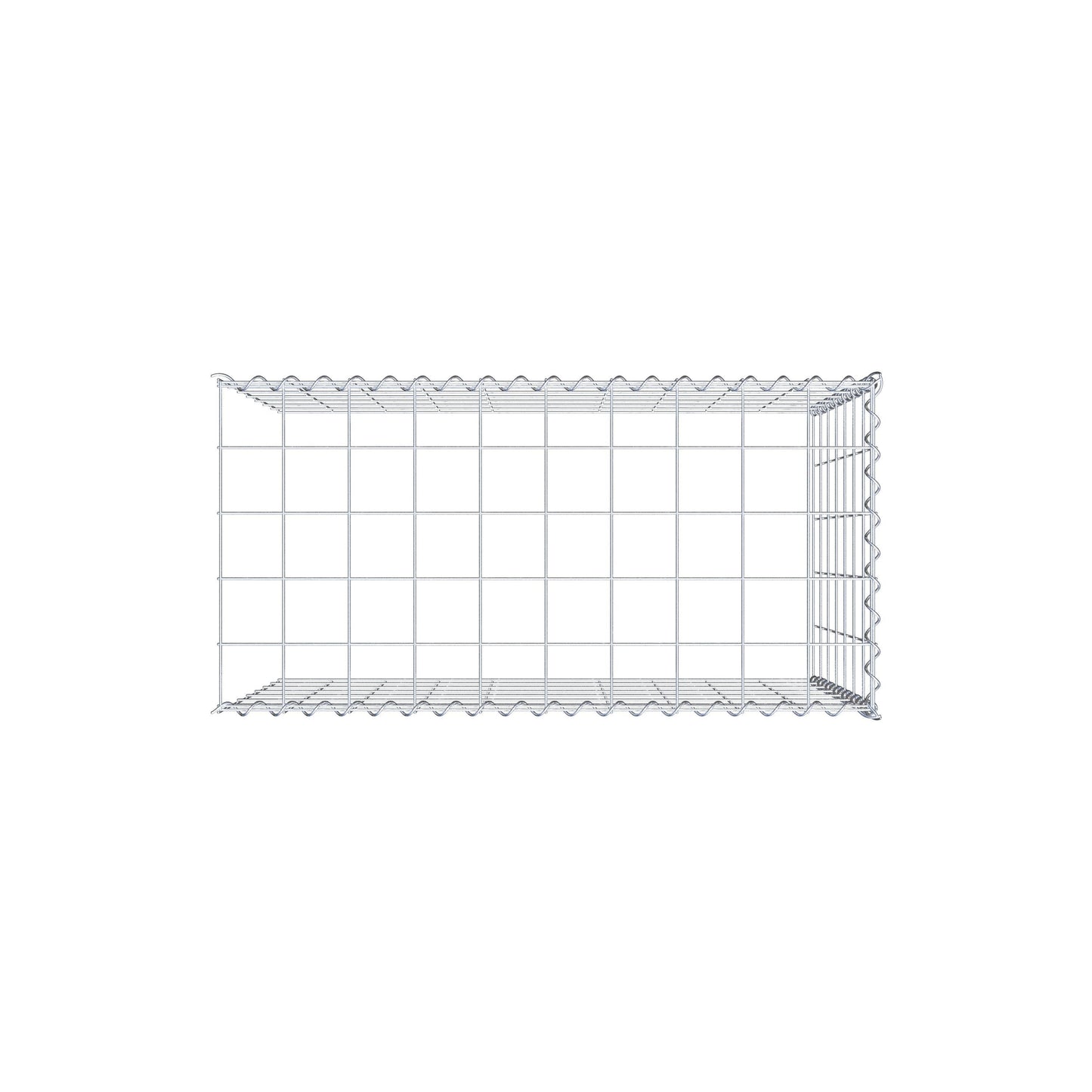 Anbaugabione Typ 4 100 cm x 70 cm x 50 cm (L x H x T), Maschenweite 10 cm x 10 cm, Spirale