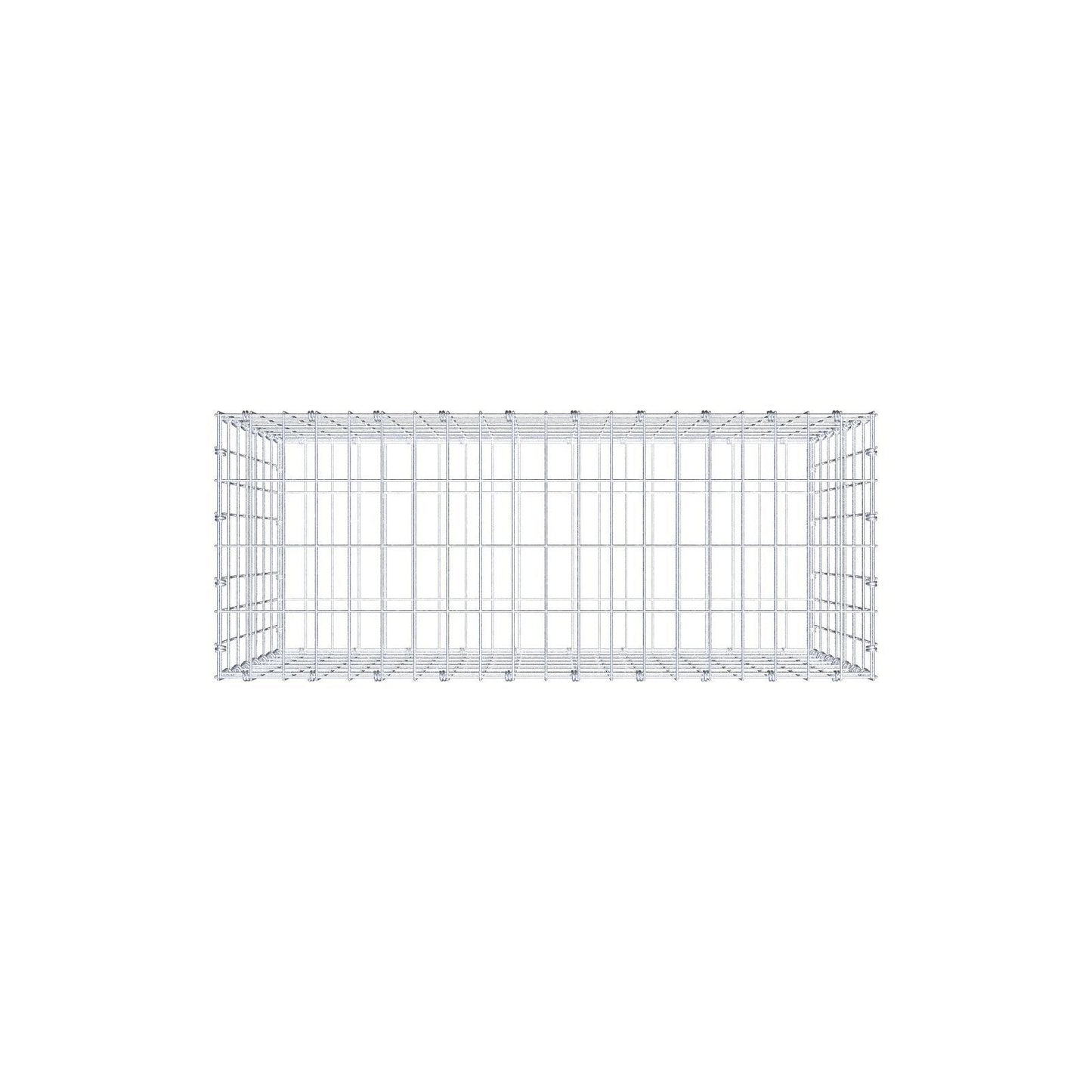 Schanskorf 100 cm x 70 cm x 40 cm (L x H x D), maaswijdte 5 x 10 cm, spiraalring