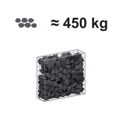Gabion 100 cm x 90 cm x 30 cm (L x H x D), maskestørrelse 10 cm x 10 cm, spiral