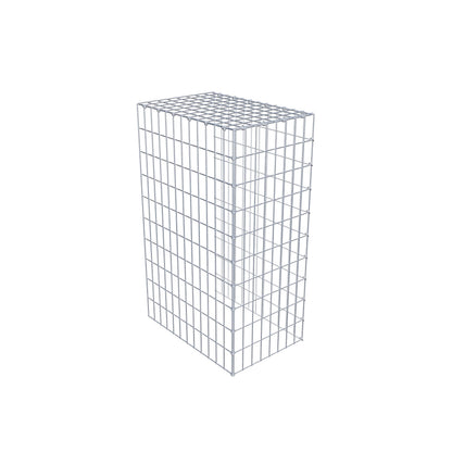 Gavión complementario de tipo 4 100 cm x 60 cm x 40 cm (L x A x P), malla 5 cm x 10 cm, anillo en C