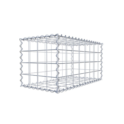 Schanskorf 80 cm x 40 cm x 40 cm (L x H x D), maaswijdte 10 cm x 10 cm, spiraalvormig