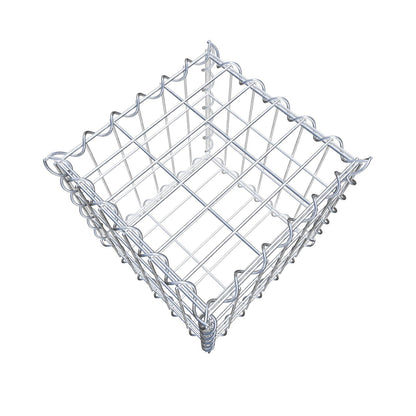 Gabion 30 cm x 30 cm x 30 cm (L x H x P), mailles 5 cm x 10 cm, spirale